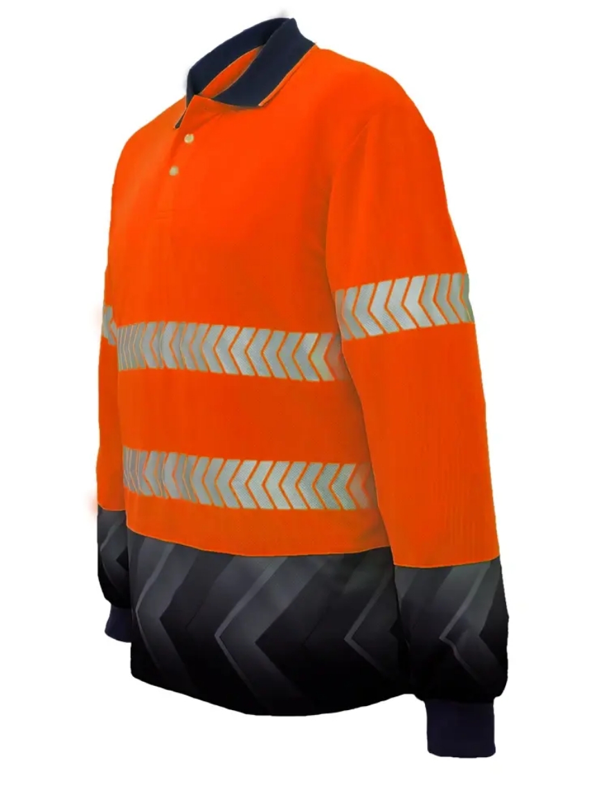 Picture of Bocini, Hi-Vis L/S Sublimated Reflective Polo